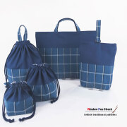 【2日以内発送】 入園入学グッズ 5点セット - 保育園 幼稚園 大きめ レッスンバッグセットチェック オーダー 男の子 女の子用