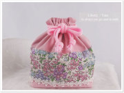 リバティ 入園入学グッズ 【コップ袋 巾着袋】 女の子 オシャレなトム＆レース