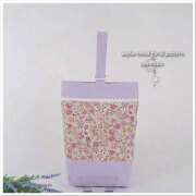 入園入学グッズ シューズバッグ（ 上履き入れ ）花柄 紫 ラベンダー 女の子