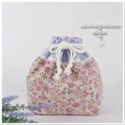 入園入学グッズ 【 お弁当袋 巾着袋 】花柄 紫 ラベンダー 女の子