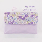 入学入園グッズ - パープル系の小花柄 幼稚園・保育園準備 女の子用