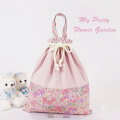 入園入学グッズ手作り幼稚園保育園用の女の子用巾着l