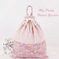 入園入学グッズ手作り幼稚園保育園用の女の子用巾着袋特大