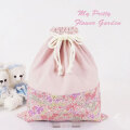 入園入学グッズ手作り幼稚園保育園用の女の子用巾着袋l