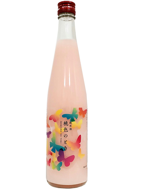 ほんのりともも色に色付いた純米にごり酒です。