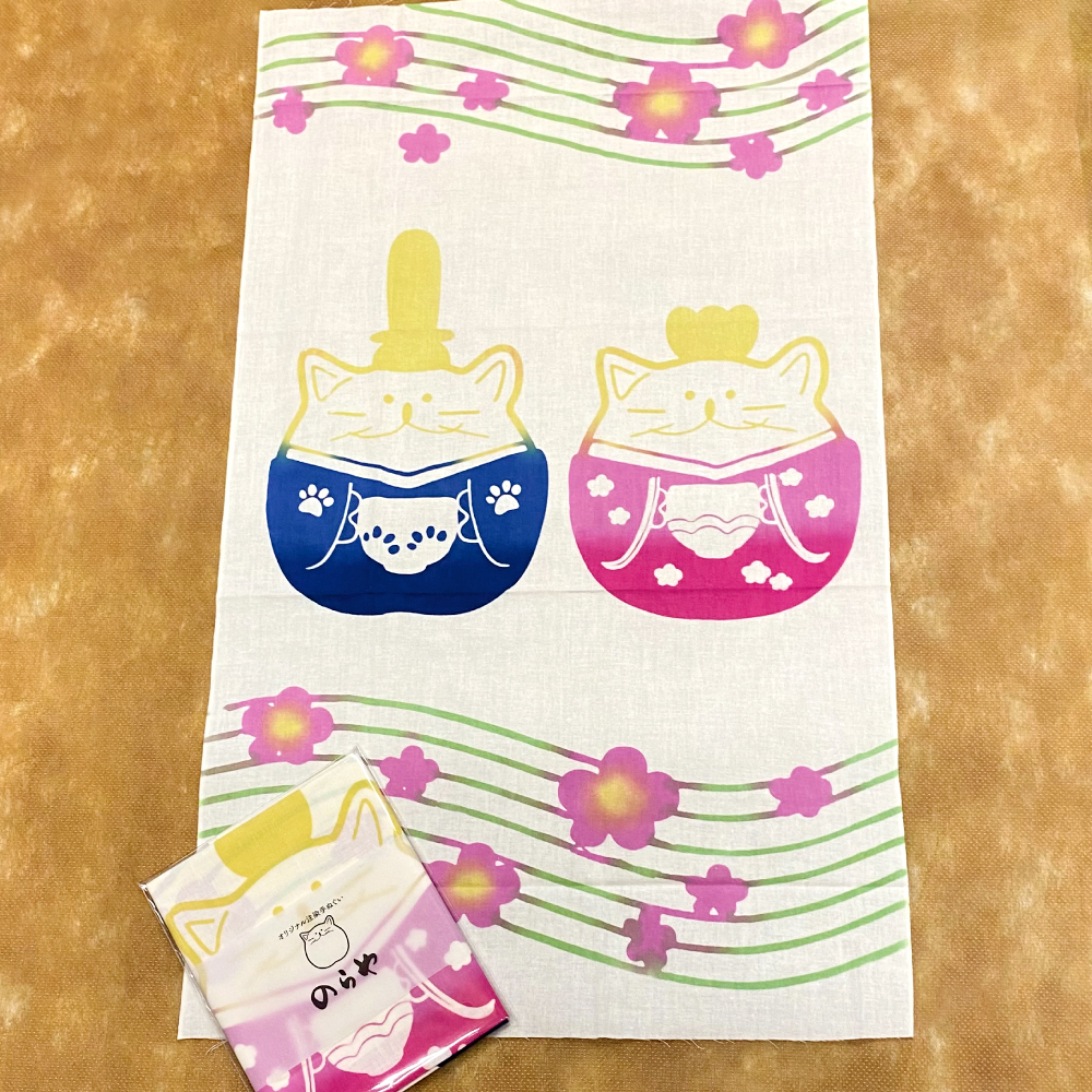 のらや オリジナル手ぬぐいひな祭り】限定デザイン