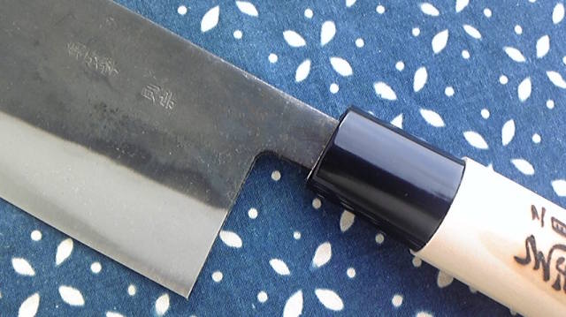 菜切り包丁 黒打 安来鋼青紙