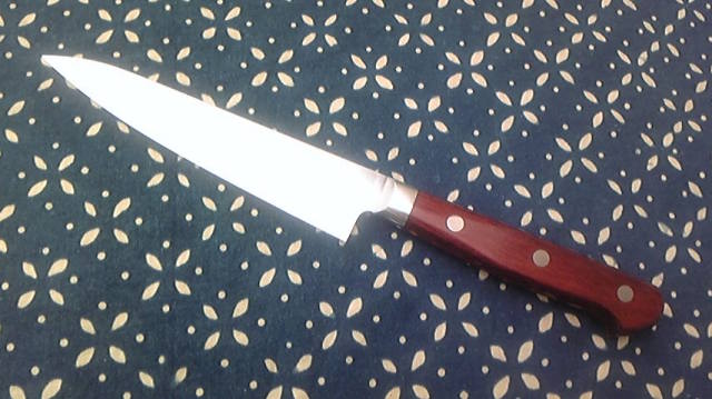ペティナイフ 粉末ハイス鋼 赤柄 本職用