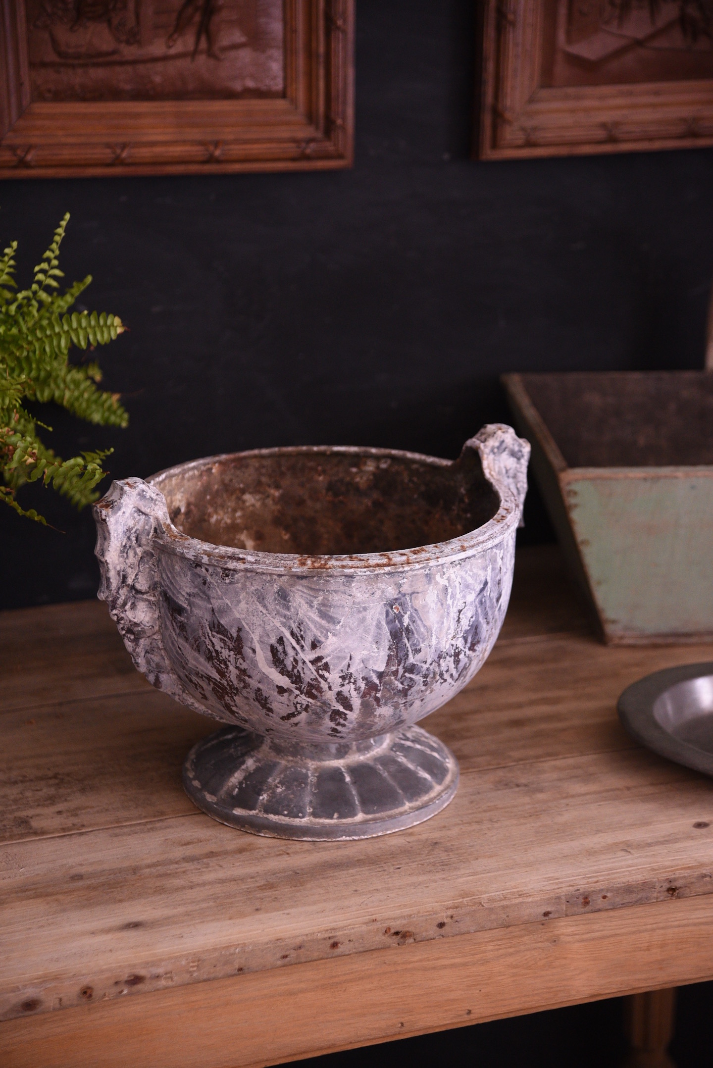 アンティーク　アイアン　ポット　ガーデニング　フレンチ