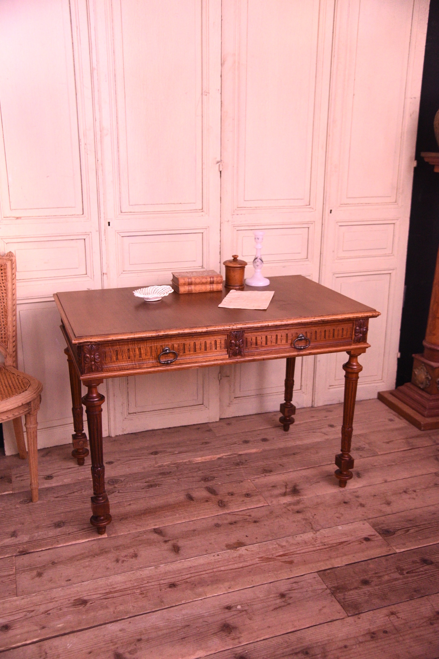 アンティーク　ドロワー　デスク　フレンチ　テーブル