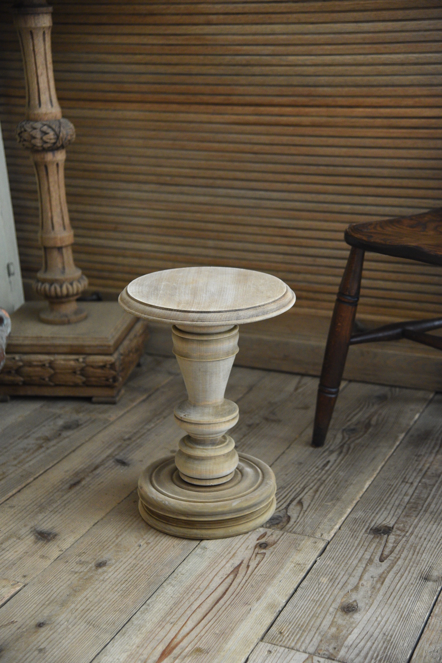 アンティーク　花台　ディスプレイスタンド　剥離　フレンチ