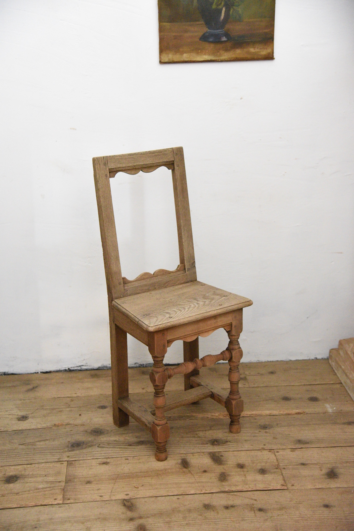 アンティーク　ロレーヌチェア　剥離　アルザス　フレンチ