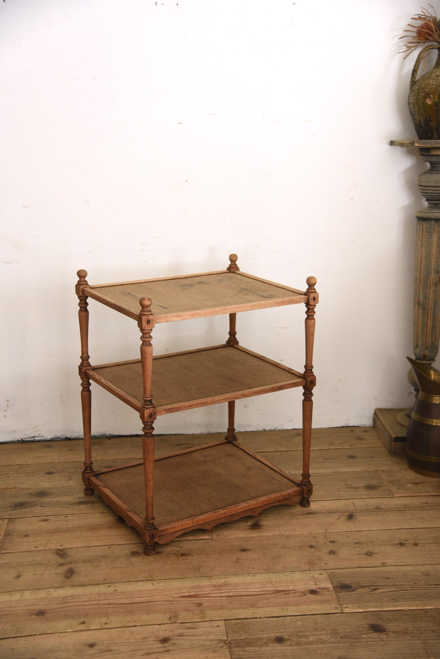 アンティーク　サイドテーブル　剥離　ティートレイ　ディスプレイ台　フレンチ