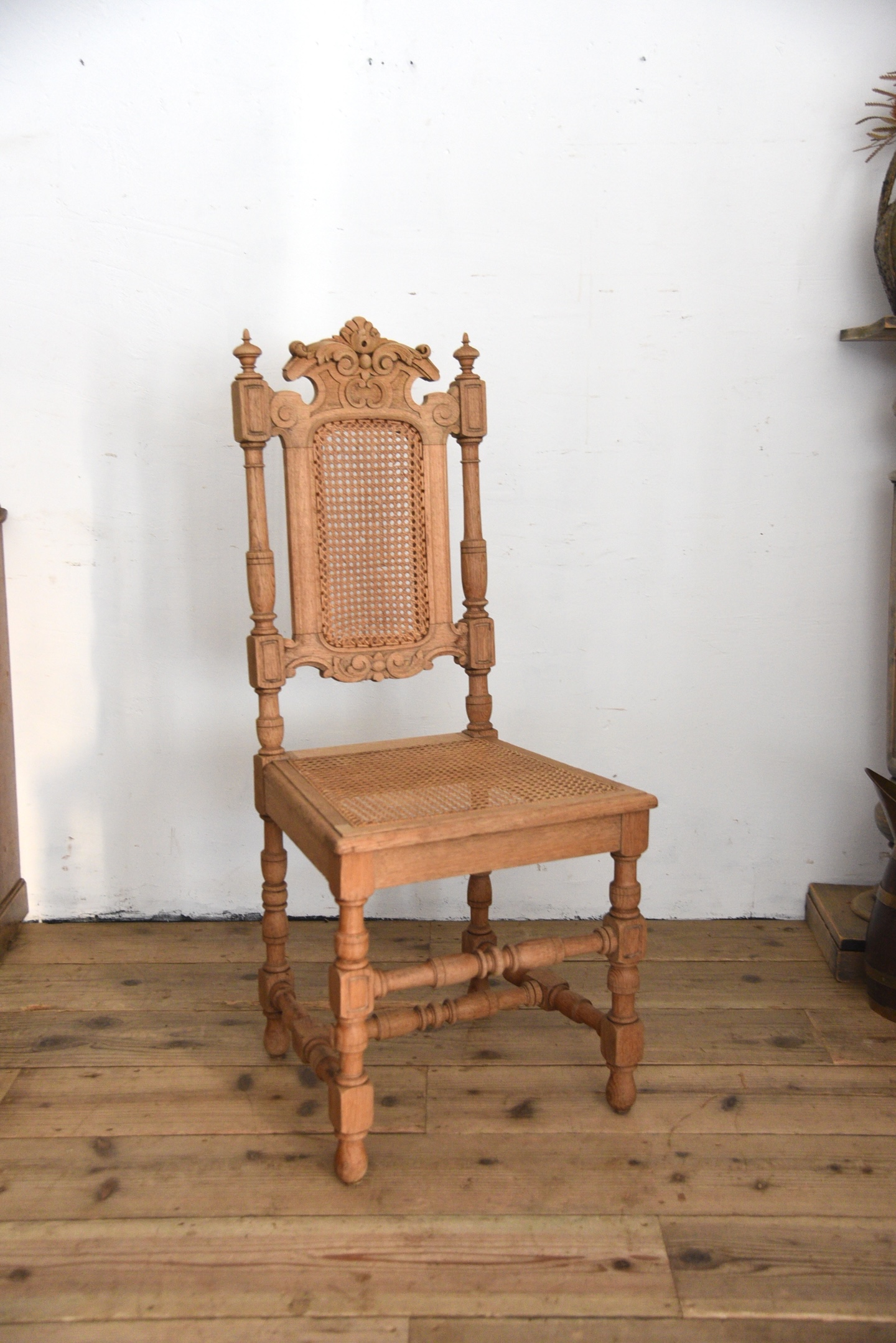 アンティーク　フレンチ　剥離　ダイニングチェア　木製チェア　２