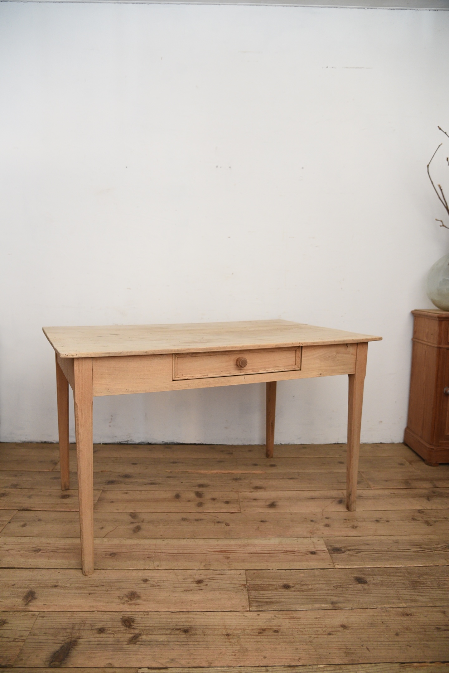 アンティーク　ヴィンテージ　フレンチ　ドロワーテーブル　剥離　作業台　デスク