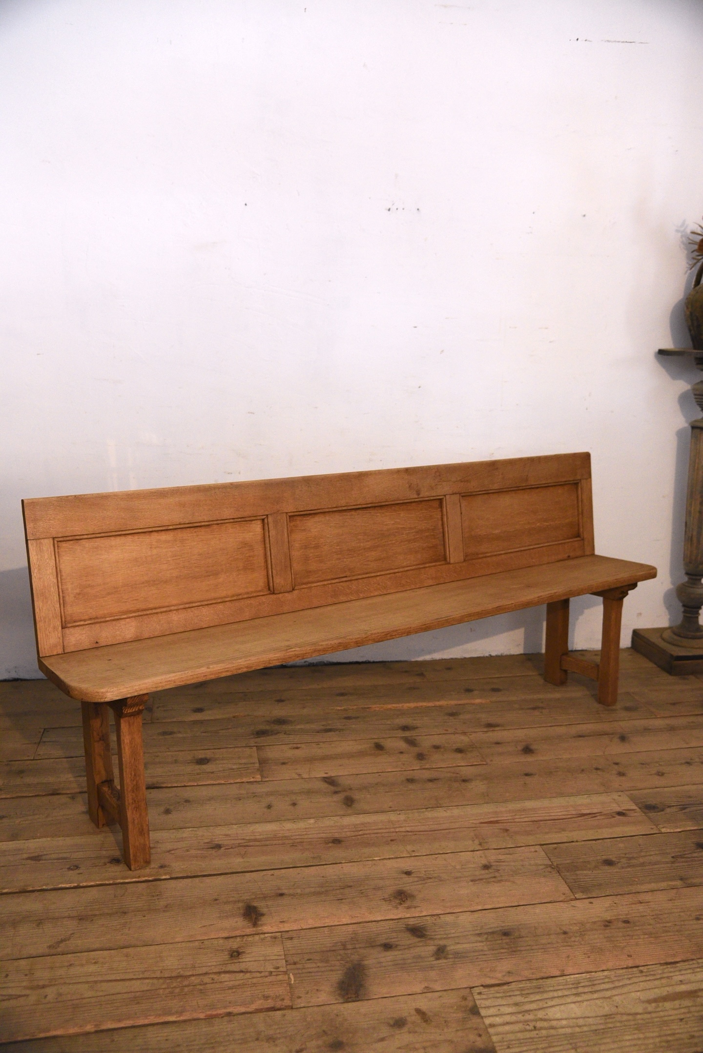 アンティーク　ヴィンテージ　ベンチ　剥離　フレンチ　ダイニング　長椅子