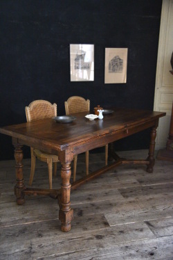 アンティーク　ダイニング　エクステンション　テーブル　フレンチ