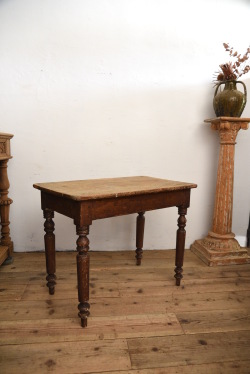 アンティーク　ペイント　テーブル　ろくろ脚　フレンチ　rokuro