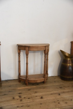 アンティーク　ヴィンテージ　半円　サイドテーブル　フレンチ　剥離　コンソール