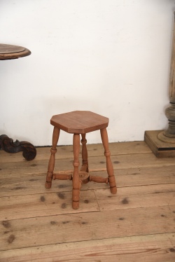 アンティーク　剥離　ヴィンテージ　スツール　花台　サイドテーブル