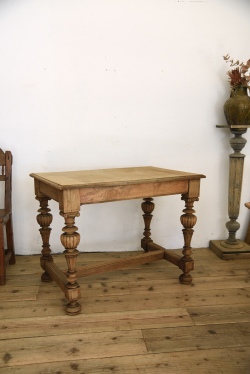 アンティーク　剥離　フレンチ　テーブル　ドロワー　デスク　ダイニング　ヴィンテージ