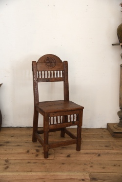 アンティーク　チェア　チャーチチェア　ダイニング　飾り椅子　フレンチ　４