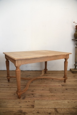 アンティーク　フレンチ　剥離　ダイニングテーブル　ルイ１６世