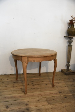 アンティーク　猫脚　ラウンド　ダイニングテーブル　剥離　フレンチ