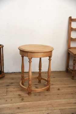 アンティーク　ラウンド　サイドテーブル　剥離　フレンチ　花台