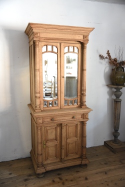 アンティーク　ミラー　キャビネット　剥離　ショーケース　フレンチ