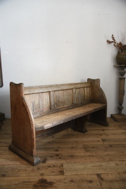 アンティーク　ベンチ　教会　チャーチベンチ　フレンチ