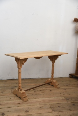 アンティーク　カフェテーブル　ビストロテーブル　デスク　剥離　フレンチ　2