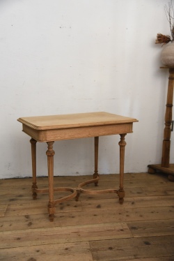 アンティーク　デスク　テーブル　剥離　フレンチ