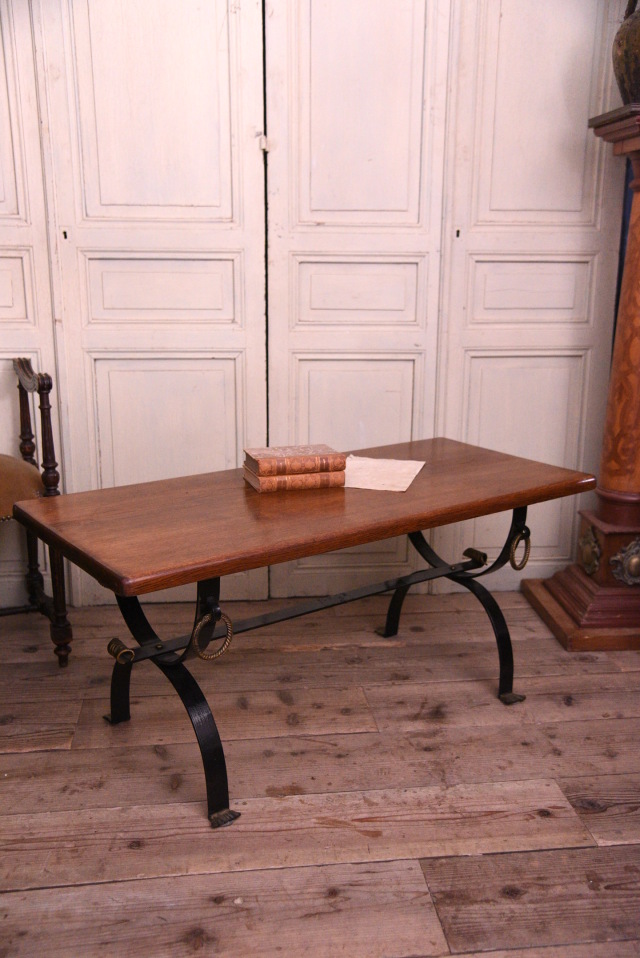 鉄脚ローテーブルフランスアンティーク