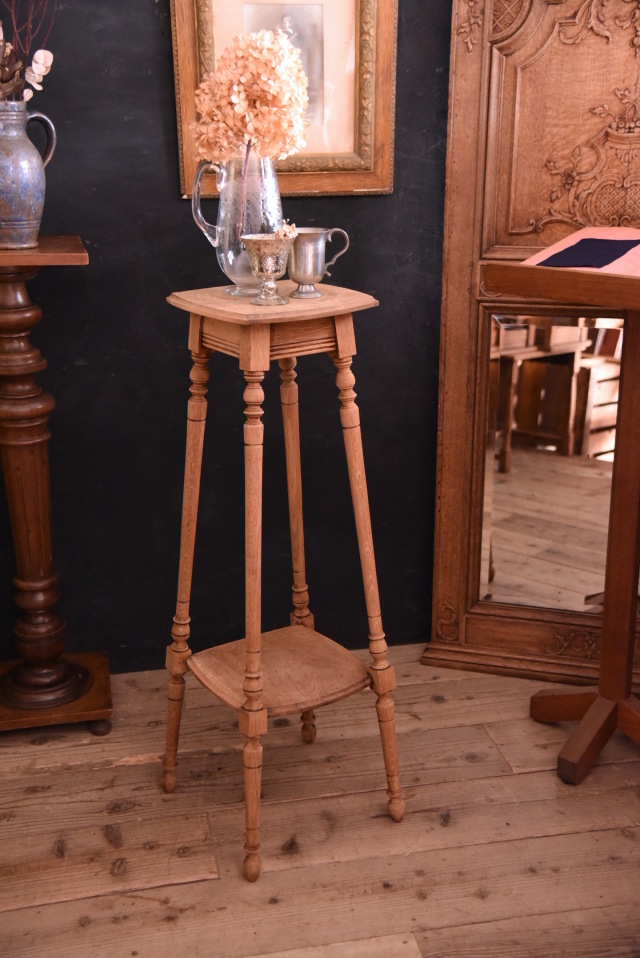 英国アンティーク木製フラワースタンド/花台/飾り棚/サイドテーブル(84  