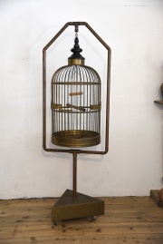 アンティーク　ヴィンテージ　バードゲージ　鳥籠　ブラス　真鍮　フレンチ