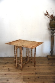 アンティーク　ゲートレッグテーブル　剥離　サイドテーブル　飾り台