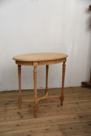 アンティーク　オーバル　テーブル　サイドテーブル　剥離　フレンチ