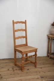 アンティーク　フレンチ　剥離　チャーチチェア　ダイニングチェア　フレンチ　６