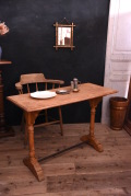 カフェテーブル　木製　剥離　フランス　アンティーク
