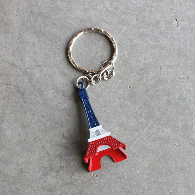 【マルシェ ドゥ パリ】エッフェル塔キーホルダー (トリコロール)