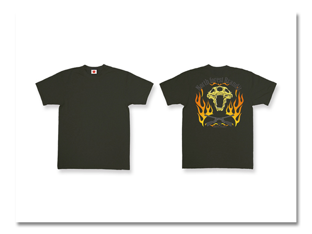 Tシャツ スカル 夜光 モスグリーン