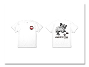 Tシャツ子供 オフ白 小熊出没注意