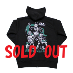 仮面ライダーBLACK RX「ポーズ」ジップアップパーカー(ブラック)