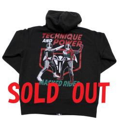 仮面ライダー（ダブルライダー）ジップアップパーカー(ブラック)