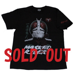 仮面ライダー「二号ライダーフェイス」Tシャツ(ブラック)