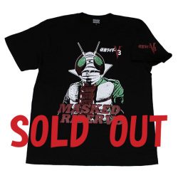 仮面ライダーV3「V3フェイス」Tシャツ(ブラック)