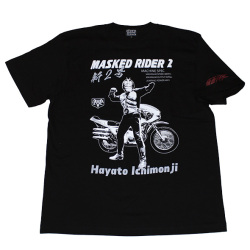 仮面ライダー「二号&改造サイクロン号」Tシャツ(ブラック)