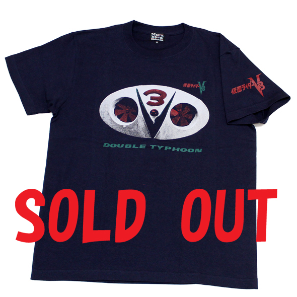 仮面ライダーV3（ダブルタイフーン）Tシャツ(ネイビー)