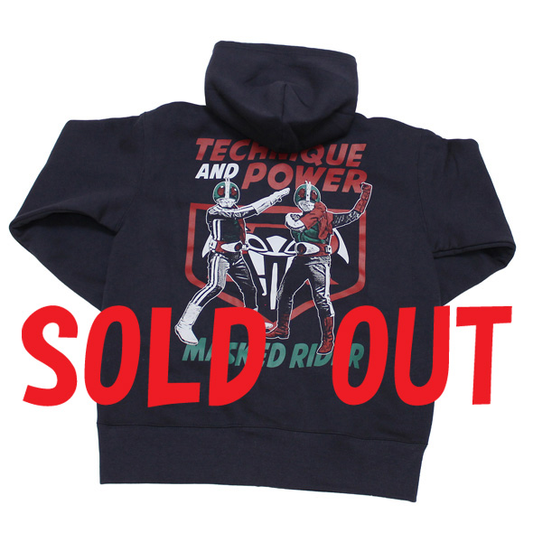 仮面ライダー（ダブルライダー）ジップアップパーカー(ネイビー)